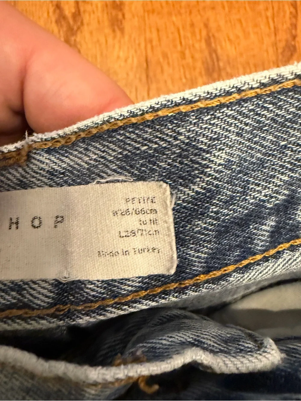 Topshop light blue distressed‎ denim jeans